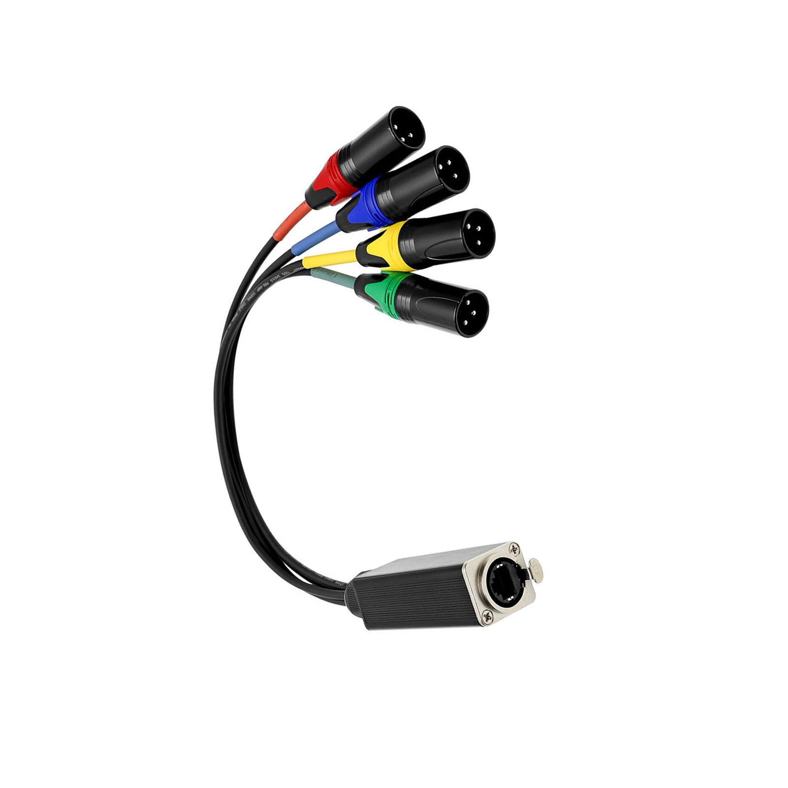 Cavo Estensore Audio Professionale da XLR a RJ45 a 4 per la Trasmissione del Suono a Lunga Distanza per la Registrazione Sul Palco e in Studio (XLR maschio)