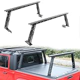 1000 Lbs Load Capacity Adjustable 16'' to 25'' High Truck Bed Racks for Gladiator JT Tacoma Frontier GMC Canyon Colorado Ranger Maverick Ridgeline Amarok Ladder Rack