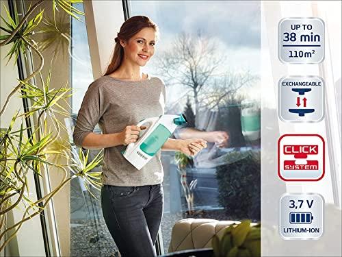 Leifheit Fenstersauger Set Dry & Clean mit Stiel & Einwascher und zweiter Düse für 360° streifenfreie Reinigung, verwendbar bis zu 38 min, Fensterreiniger mit Stand-by-Automatik und Click-System – Bild 4