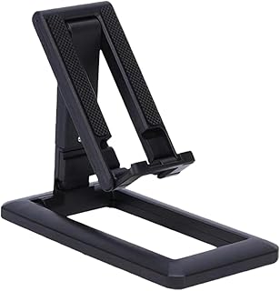 حامل موبايل تلسكوبي قابل للطي، حامل موبايل محمول قابل للتعديل بقاعدة ثلاثية القوائم للموبايلات الذكية والموبايلات المحمولة، حامل موبايل بتصميم مسطح عالمي مصنوع من مادة بلاستيك ايه بي اس