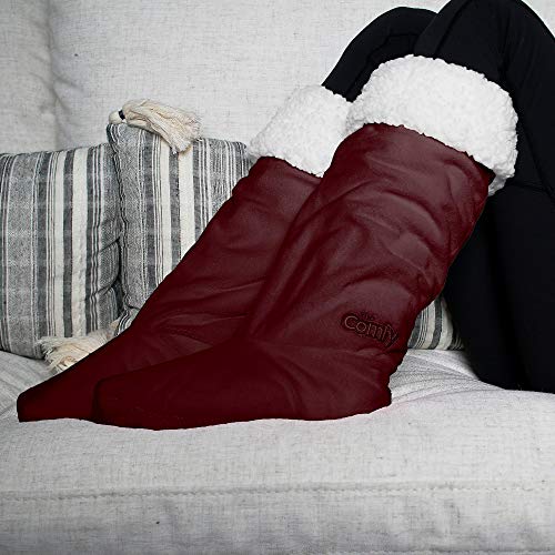 Image of THE COMFY For Your Feet - Soft Sherpa-Lined Slipper Socks As Seen On Shark Tank, Double Layered Non-Skid Sock With Grippers