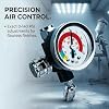 LE LEMATEC Air Pressure Regulator with Gauge - 1/4 NPT Threading Air Compressor Regulator for HVLP Spray Guns & Pneumatic Tools, 0-140 PSI Control, Aluminum Construction (AR-08)