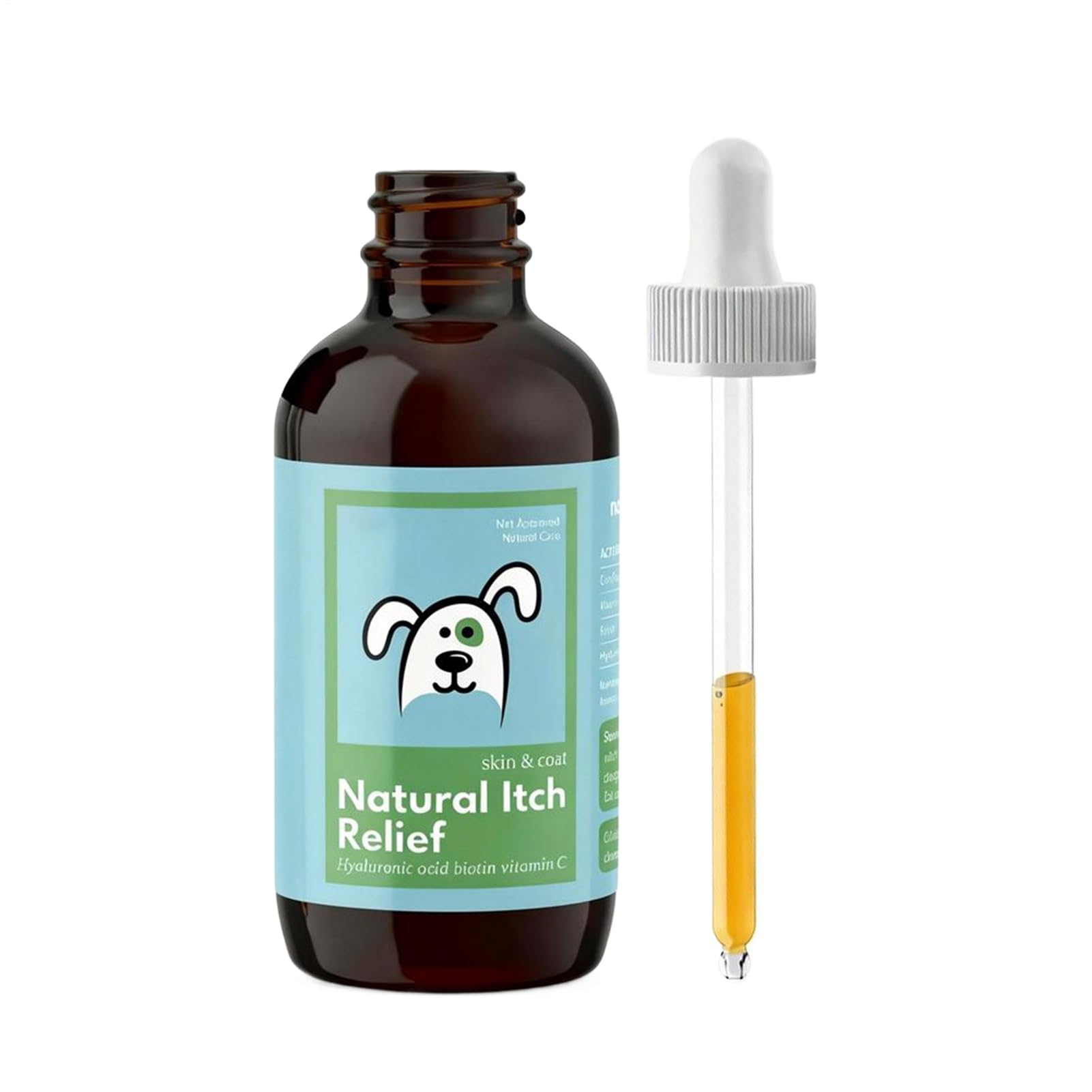 jupsjuice Dog Anti Itch,60ml Natural Oil Drops - Dog Itchy Skin Relief | for Small Medium Large Breeds Pet Puppy Relieve Dryness Shedding Health Daily Care