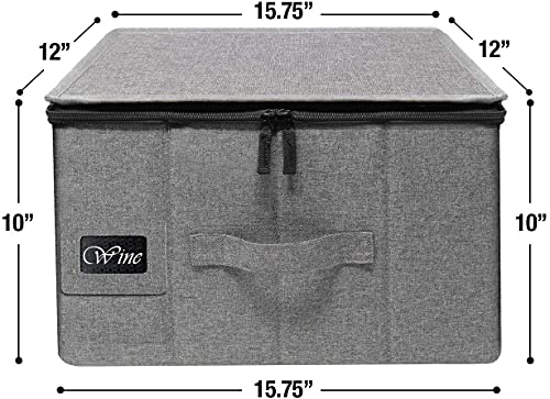 Sorbus Stemware Wine Glass Storage Hard Shell Box - Deluxe Padded Quilted Case With Dividers - Service For 12 - Great For Protecting Or Transporting Wine Glasses, Champagne Flutes, Goblets, (Gray) #TOP3