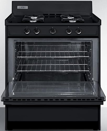 Miniatura 2 de Summit Appliance TNM2107C - Cocina de gas de quemador abierto de 30 pulgadas de ancho en negro con encendido electrónico, cuatro quemadores