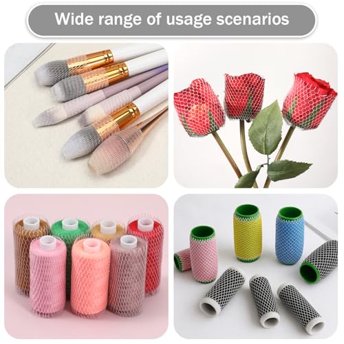Image of 100Pcs Thread Net Spool Saver Sewing Embroidery Thread Net Mesh Spool Saver for Embroidery Sewing Quilting and Serger Threads Spools /Cones (6x1CM)