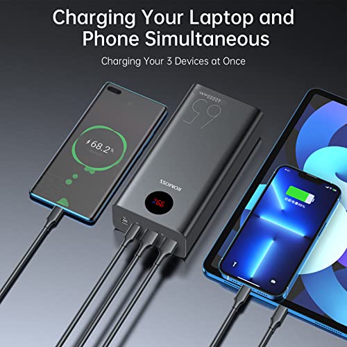 Romoss Laptop Power Bank, 40000Mah Usb C Pd Portable Laptop Charger, 65W Fast Charging High Capacity External Battery Pack For Macbook Pro/Dell Xps, Microsoft Surface, Ipad Pro, Iphone 13, And More #TOP5
