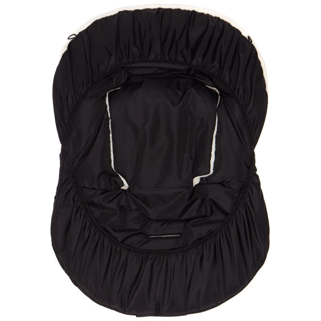Fillikid Fußsack Sella für Babyschale und Babywanne aus weichem Fleece – Winter-Fußsack für Babys (geeignet für 3- und 5-Punkt-Gurt) – Schwarz (Product)