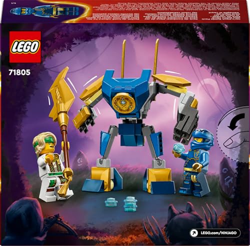 NINJAGO Pack Mech da Battaglia di Jay, Giochi per Bambini e Bambine da 6 Anni in su, Action Figure Giocattolo da Costruire con 4 Minifigure tra cui Master Lloyd e Armi Accessorie 71805 - Lego - Immagine 11
