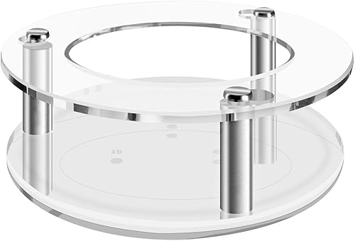 Miniatura 2 de Geekria - Carcasa acrílica transparente compatible con 2019 Echo Dot (3ª generación) altavoz inteligente con reloj, soporte de pared para altavoz