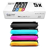 Lieferumfang und Reichweite: 5x Toner (1x Gelb/Yellow mit ca. 1.400 Seiten, 2x Black/Schwarz mit je ca. 2.200 Seiten, 1x Blau/Cyan mit ca. 1.400 Seiten, 1x Rot/Magenta mit ca. 1.400 Seiten), Angaben zur Reichweite bei 5% Deckung