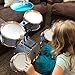 M SANMERSEN Kids Jazz Drum Set - 5 Drums with Stool - Rock Jazz Drum Kit - Musical Enlightenment Educational Toys Gift for Boys Girls
