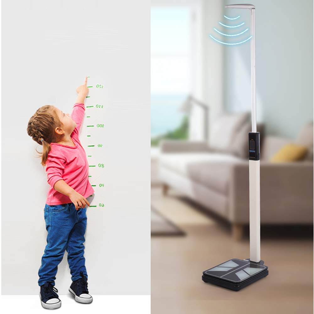 Bilance Per Peso E Altezza,Bilance Elettroniche Sanitarie,Bilancia Per Altezza E Peso, Misuratore Di Grasso Corporeo Ad Ultrasuoni, Schermo Digitale A LED Ad Alta Definizione, Misurazione Accurata 1