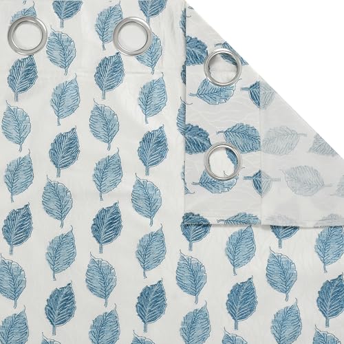Image of Room Darkening Home Decor Curtains for Living Room, Bedroom Doors and Windows Panel, Parda, Eyelets Hanging, Blue, 4 x 5 Feet, 1 Piece