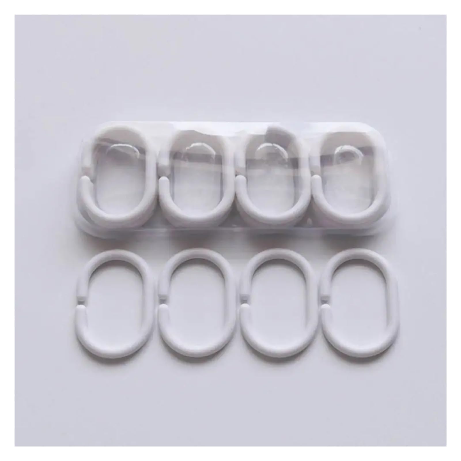 Ganci per tende da doccia 24 pezzi ganci for tenda da doccia, ganci for tenda da bagno, anelli in plastica rimovibili, ricambio for la casa(5set White)
