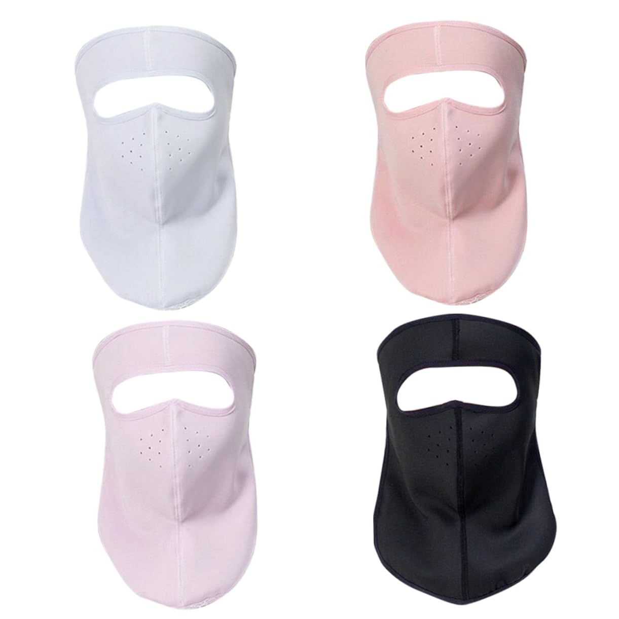 PartyKindom Summer Mask 4pcs Outdoor Uv Mask for Women Men Breathable Cycling Face Cover Random Color