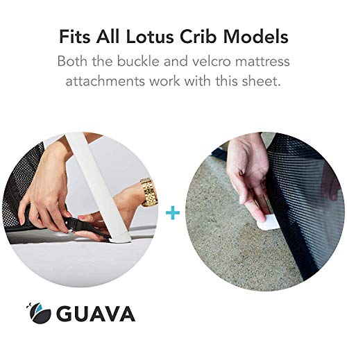 Guava Family - Lotus Crib Plush Quilted Fitted Sheet | Designed for Perfect, Manufacturer-Approved Fit, Soft & Safe for 1 Yr & Older, Unisex, Boys & Girls (New)