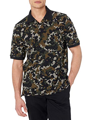 Amazon Essentials Men s Regular-Fit Cotton Pique Polo Shirt, Olive Geo Camo, X-Large