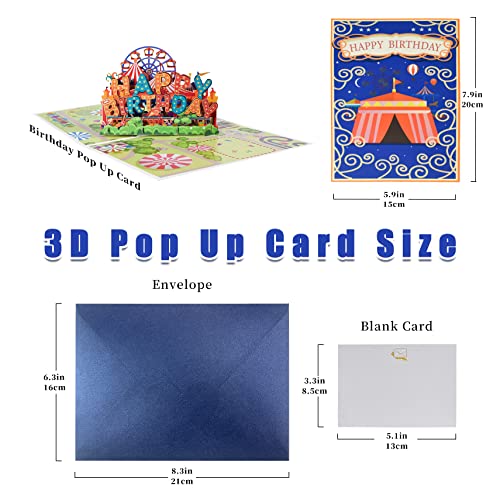 Greeting Art Happy Birthday Card,Happy Birthday Pop Up Card- 8" X6"3D Greeting Card,Birthday Gift,Pop Up Birthday Card For Wife /Husband/Him/ Her/Women/Men,Includes Envelope And Note Tag (Birthday Card) #TOP1