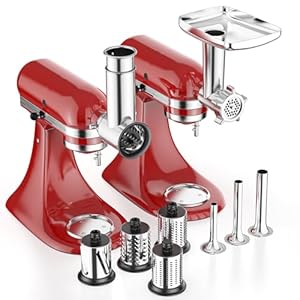 Meat grinder stainless steel slicer shredder attachment for kitchenaid stand mixer meat grinder for kitchenaid mixer with sausage stuffer tubes cheese grater attachment for kitchenaid stand mixer  urban country home decor