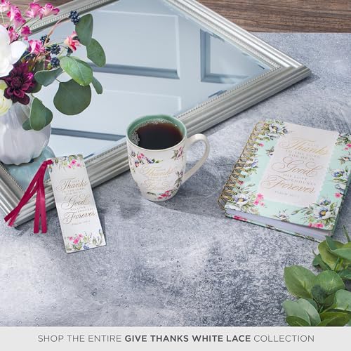 Image of Christian Art Gifts Premium Faux Leather Scripture Bookmark: Give Thanks