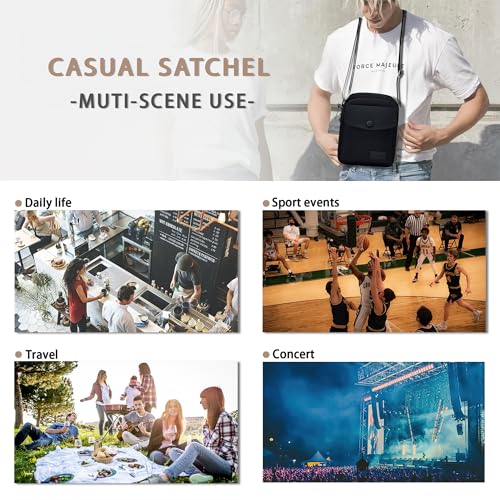 Small Nylon Crossbody Bags for Women with Adjustable Strap, Mini Purse, Shoulder Bag Traveling Workout(Black) ﻿4