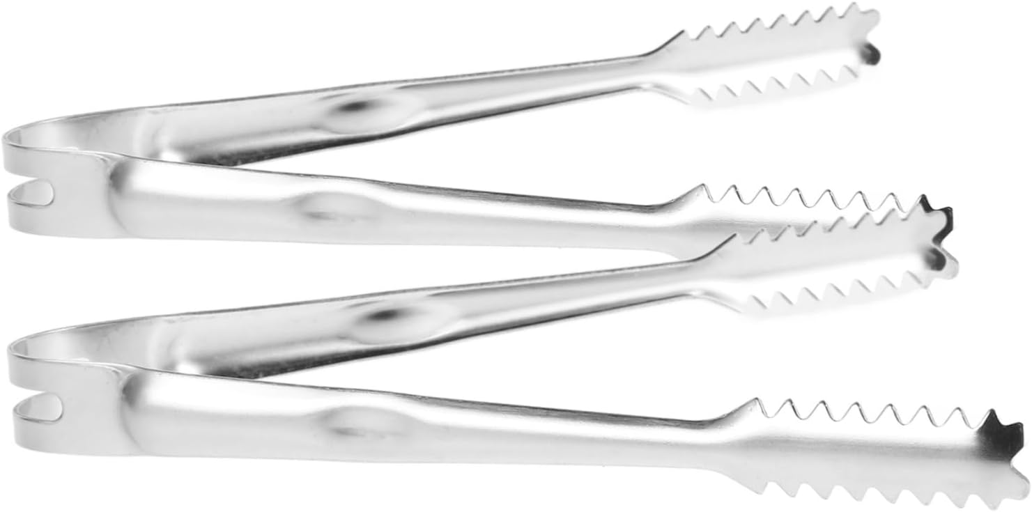 Essential Kitchen Tool: 2pcs Ice Cube Tongs Metal Tongs for Buffet Salad Ice Appetizers Home Catering Essential Kitchen Tool: 2pcs Ice Cube Tongs Metal Tongs for Buffet Salad Ice Appetizers Home Catering