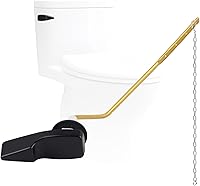 Vista 9 de Kit de reemplazo de mango de inodoro Hygie Rinse de 2 paquetes, universal, de metal, para montaje lateral, compatible con inodoros American