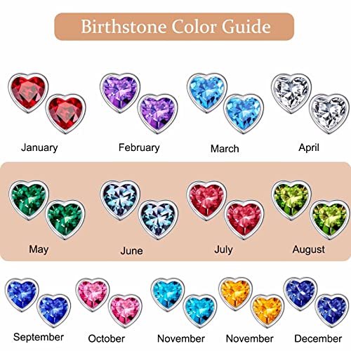 February Birthstone Amethyst Earrings For Women Girls, 925 Sterling Silver Heart Stud Earrings For Women Teen Girl Purple Earrings Jewelry Mothers Day Valentines Christmas Birthday Gifts For Women Her #TOP6