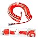 QUMIIRITY High Pressure PU Pneumatic Spring Hose with Quick Connector Recoil Airline Compressor Tube for Air Tools Suitable for Inflation and Dusting