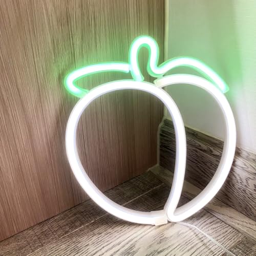 Image of Peach Neon Sign, Fruit Peach Neon Decor,Funny Peach Led Sign Pink Decor For Bedroom Wall Art Decor,Gift For Her, Peach Led Sign For Christmas Decoration Thanksgiving Decoration Valentine'S Day Gift