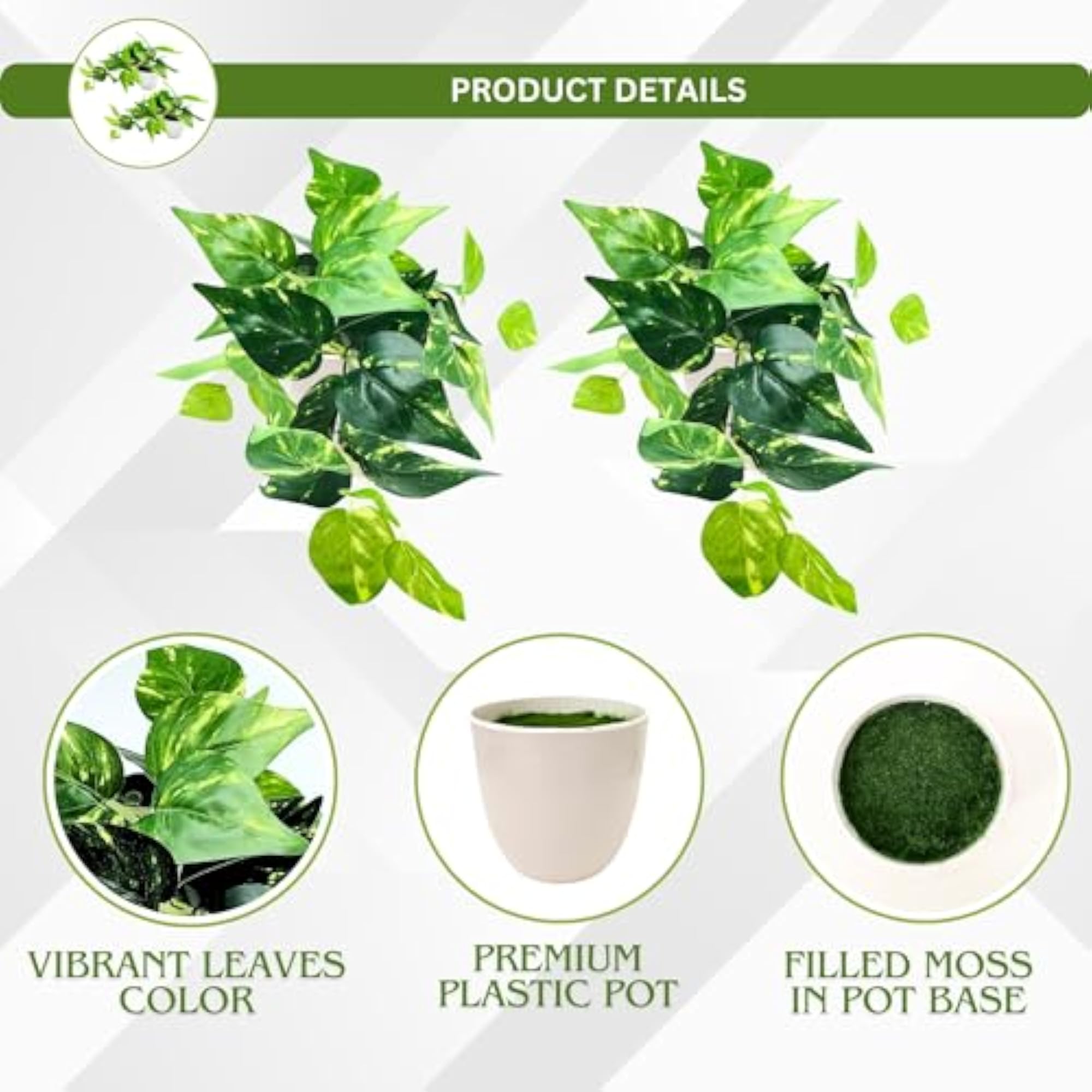 Plastic Artificial Plant Leaves for Home and Office Decor