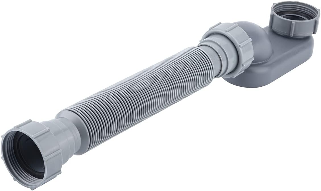 EZFluid 11/2" Extra Low Profile Sink Trap J Bend Heavy Duty 17GA