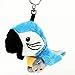 Porte-clés perroquet Ara Oiseau peluche Brésil - Bleu