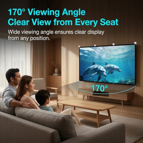 Image of ZORBES100 Inch Projector Screen 4K 16: 9 Anti-Crease Foldable, Portable