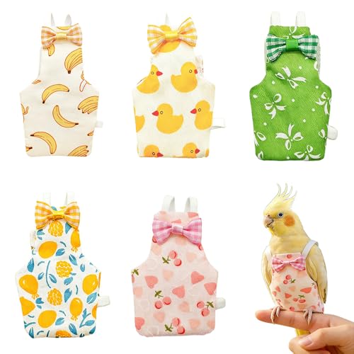 UMCHU 5 Piezas Pañales para Pájaros, Reutilizables, para Loro, periquitos