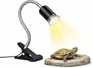 rizopets Reptile Heat Lamps, UVA/UVB Turtle Lamp with Holder, 360° Rotatable Basking Lamp for Turtle, Lizard &amp; Aquatic Pla...
