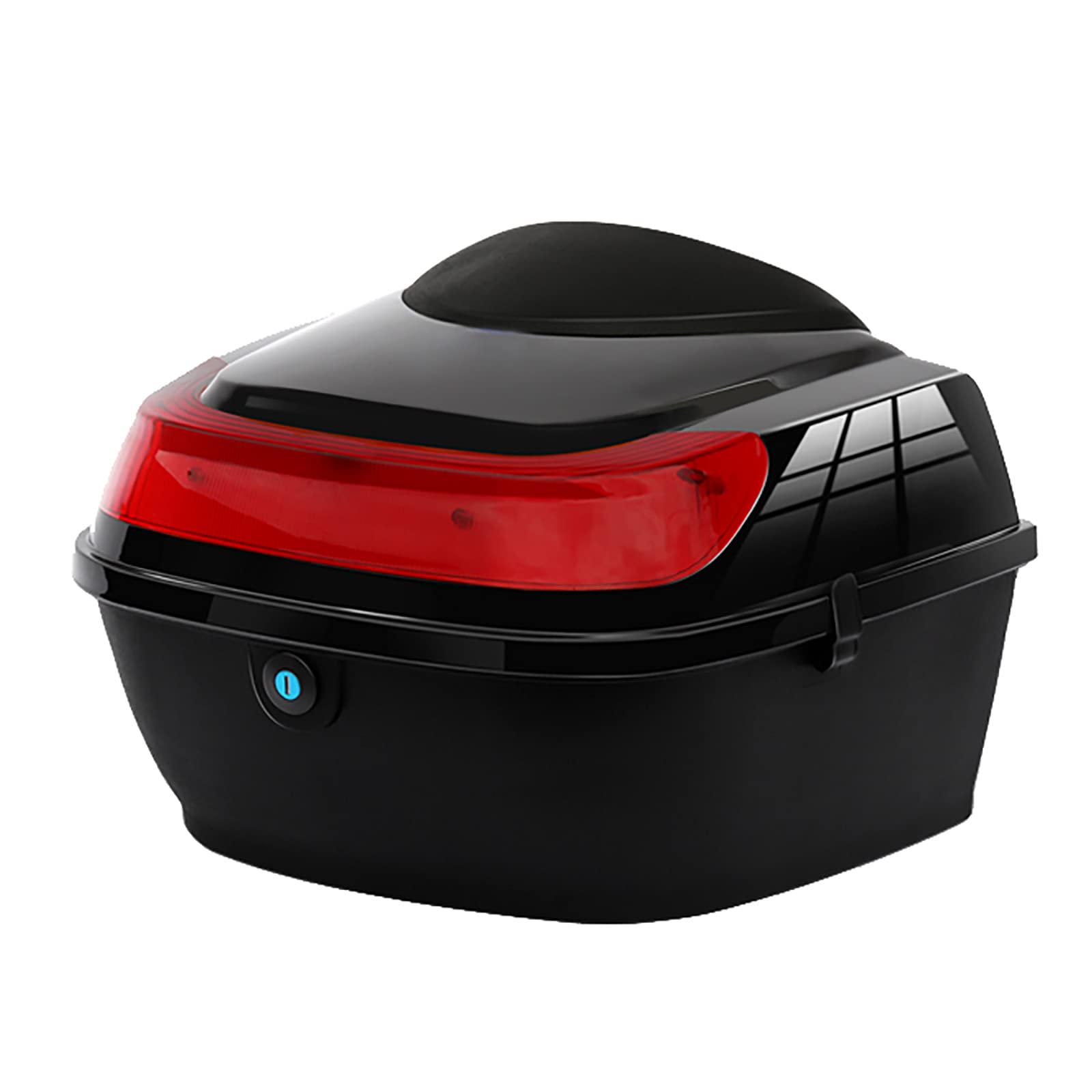 Coffre de moto universel top case noir pour casque de scooter et cyclomoteur