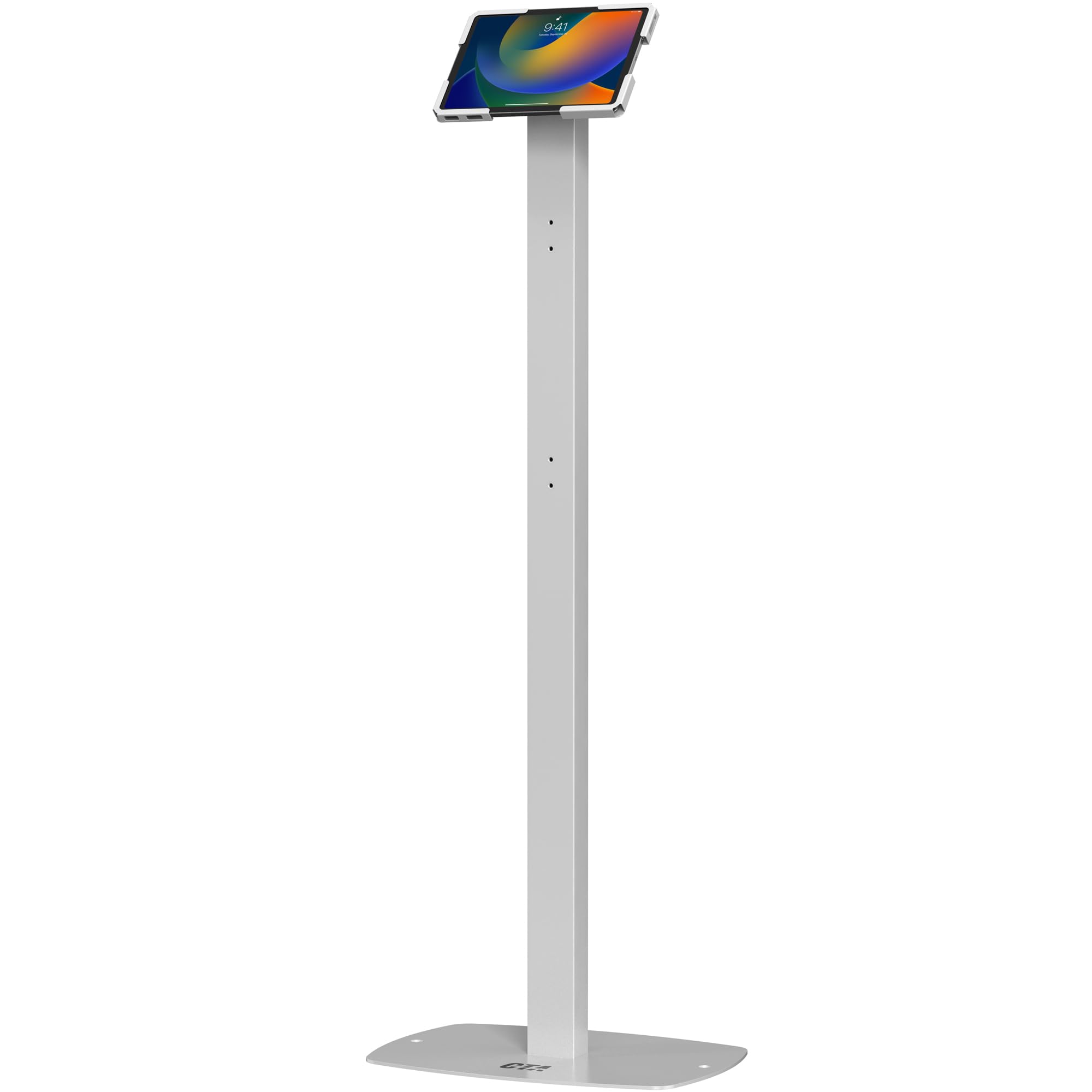 CTA Digital Thin Profile Floor Stand with Universal Holder for iPad Tablets 9.7" - 12.9" Inches - White - (PAD-CHKSUHW)