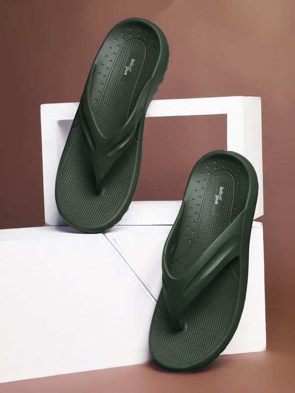 Image of ACTION Extra Soft Men's PILO Comfort Slippers | Lightweight & Anti-Skid Flip Flops with Cushioned Footbed | Waterproof Slippers for Men & Boys