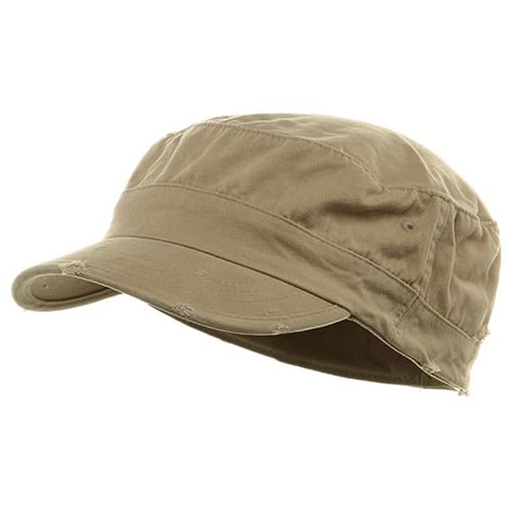 Buy Washed Cotton Fitted Army Cap-Khaki 