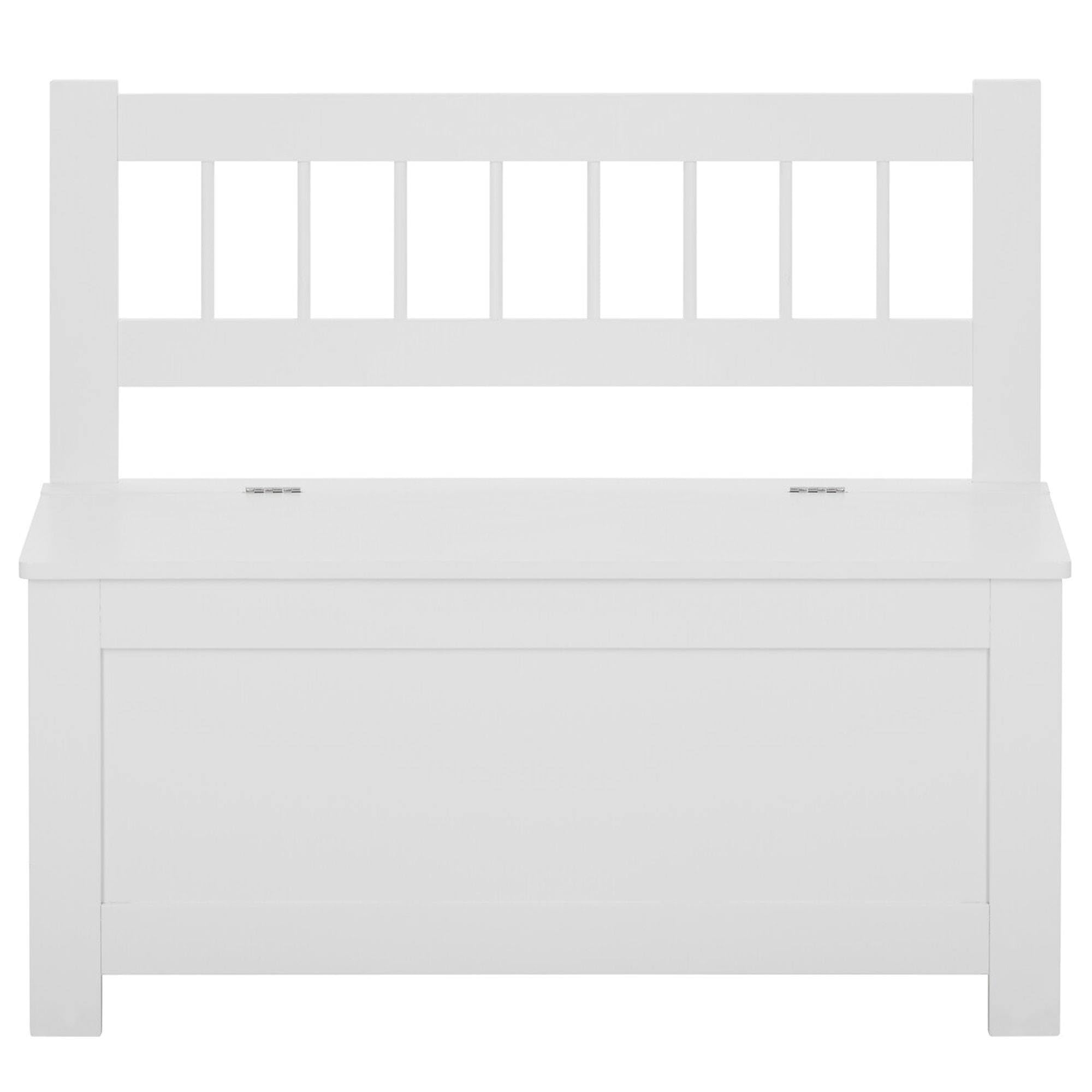 Banco de almacenamiento arcón infantil de madera blanco - 74,5x34x64cm
