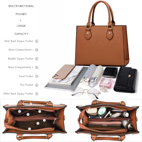 Image of CHICAROUSAL Crossbody Purses and Handbags for Women PU Leather Tote Top Handle Satchel Shoulder Bags