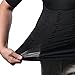 Odoland Men's Body Shaper Slimming Shirt Tummy Vest Thermal Compression Base Layer Slim Muscle Short Sleeve Shapewear, Black L