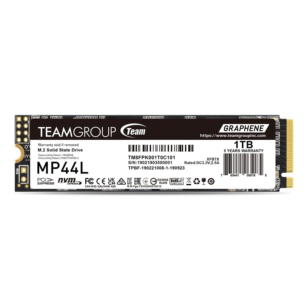 Amazon | Team M.2 2280 NVMe SSD TLC NAND 1TB PCIe Gen4x4