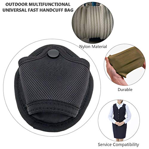 Panamami Tactical Handcuff Holder Bag Multifunctional Universal Quick Pull Bag Waist Pockets Durable for Hunting/Black
