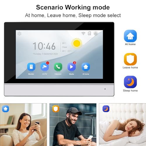 Vidéophone filaire tactile pour villa et appartement connecté Tuya - 5