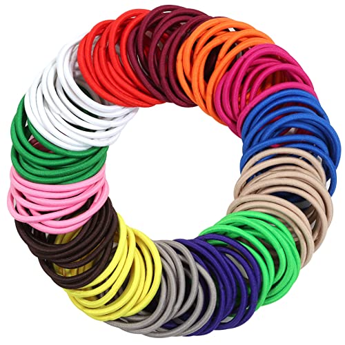 Élastiques en caoutchouc pour cheveux épais bouclés lot de 200 pièces multicolores