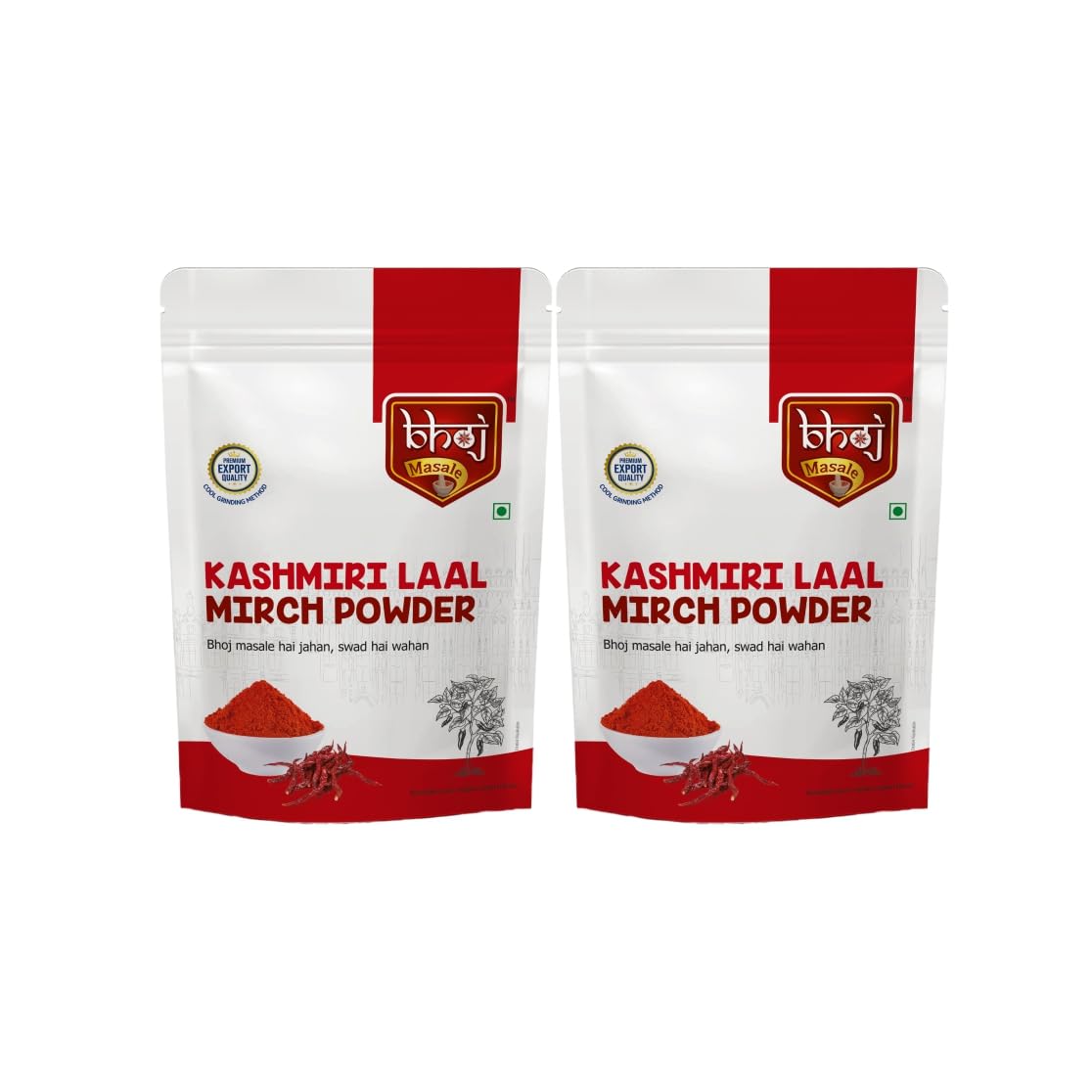 Bhoj Masale Kashmiri Lal Mirch Powder Combo Pack 200GM Each Total 400 grams | Aromatic Spice for Flavorful Indian Cooking | For Flavorful Cooking | No Artificial Flavor Added. No colour, no preservatives, no onion and no garlic ( Jain Masala ) (B0CGJ992JX) Amazon Price History, Amazon Price Tracker