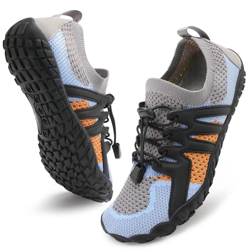 Stelle Water Shoes for Women Men, Quick-Dry Barefoot Aqua Shoes for Beach, Swim, Pool, Boating & Yoga, Lightweight Water Shoes for Adult (Glacial Ember,8)